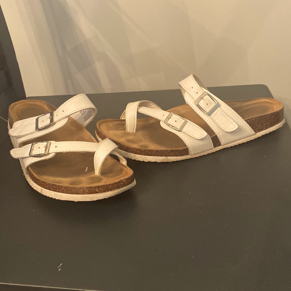 White sandals